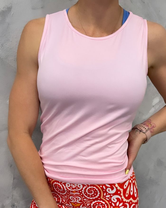 Tie Back Top - Baby Pink