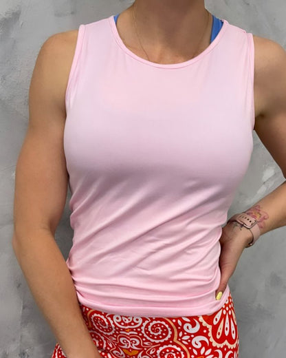 Tie Back Top - Baby Pink